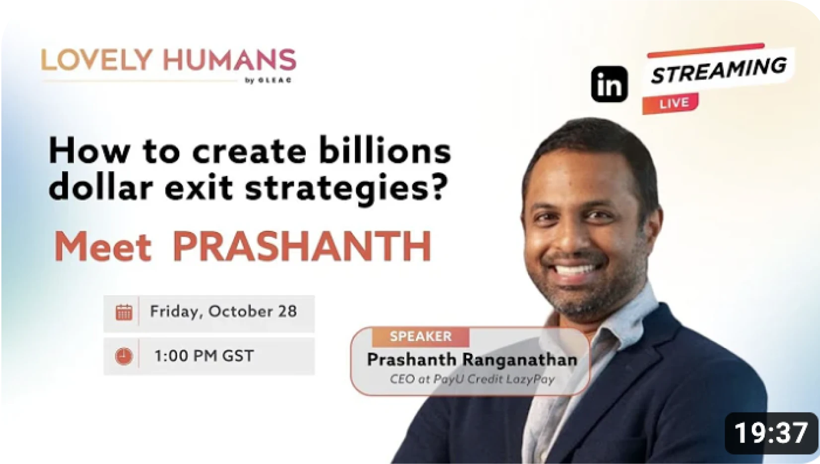 How to Create Billion Dollar Exit Strategies? Meet Prashanth - CEO