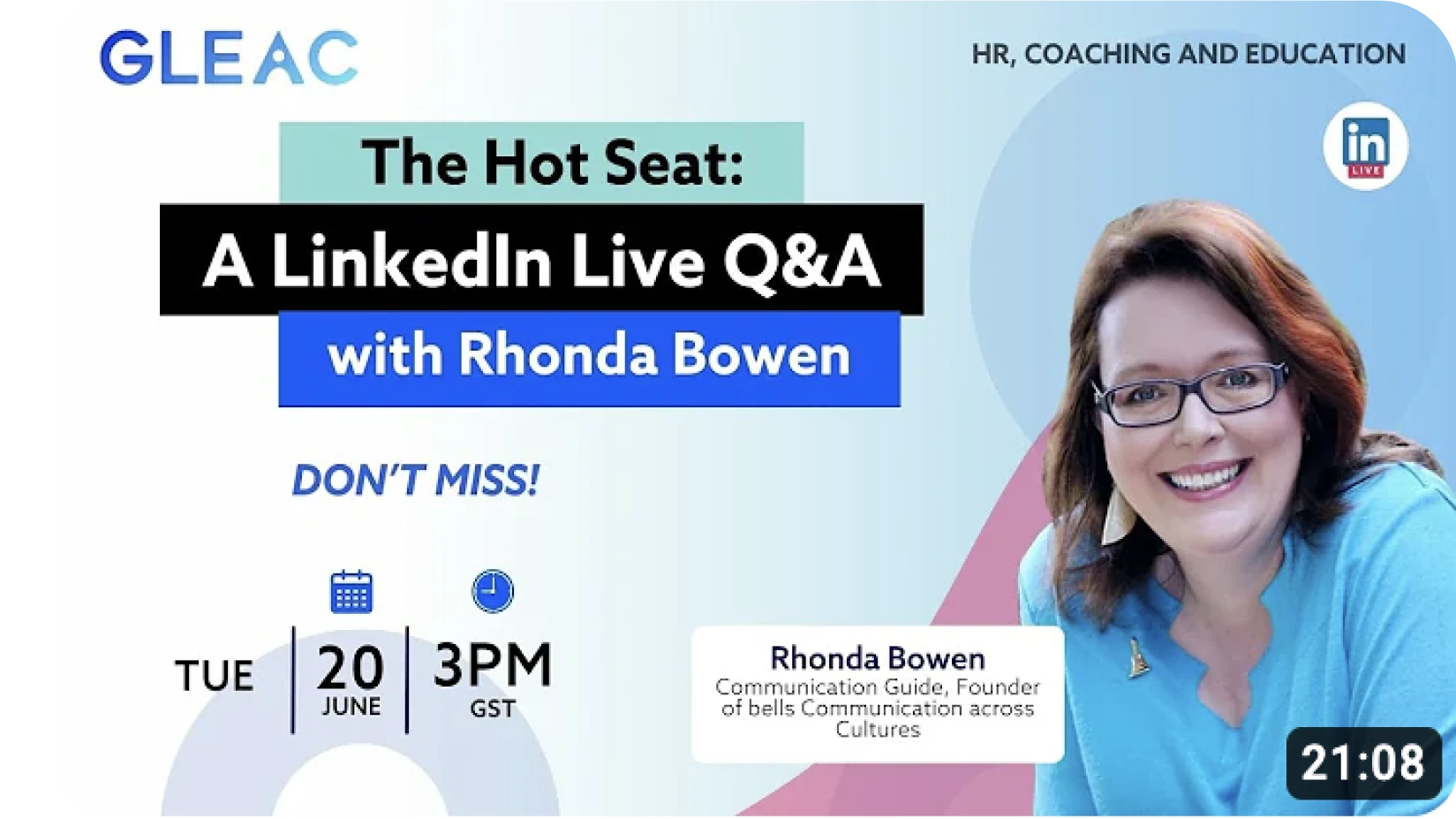 The Hot Seat: LinkedIn Live with Rhonda Bowen