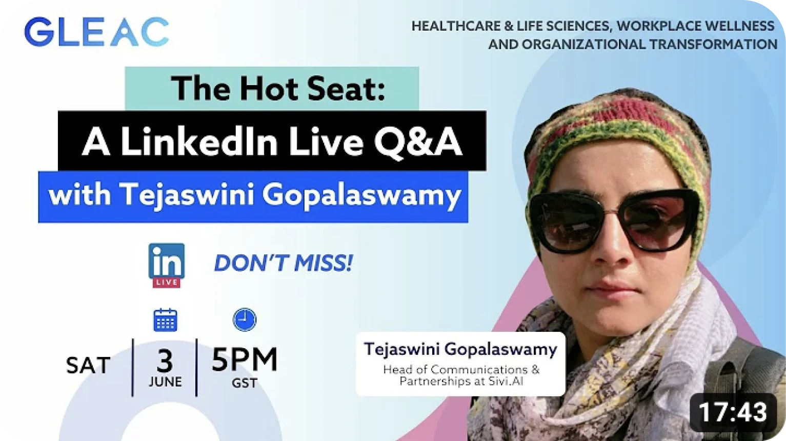 The Hot Seat: LinkedIn Live with Tejaswini Gopalaswamy